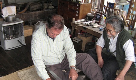 Forging a blade of steel with master swordsmith Fujiyasu-san, Fukushima